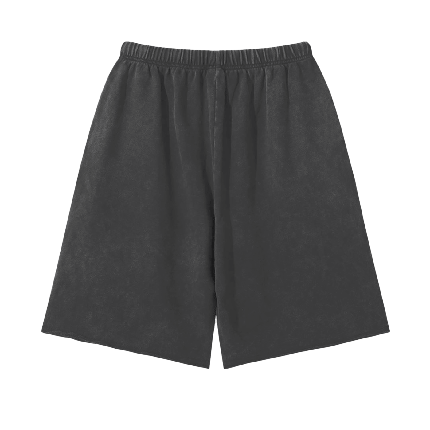 Melted Snow Washed Raw Hem Shorts