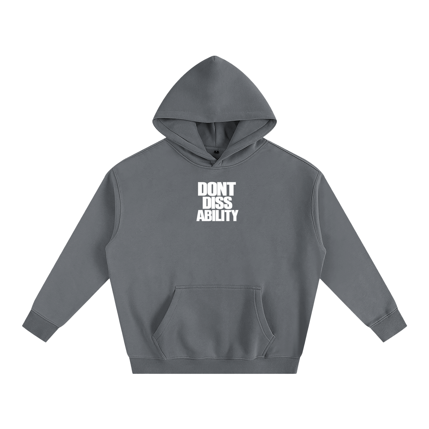 Motto Oversize Fleeced Hoodie Darks