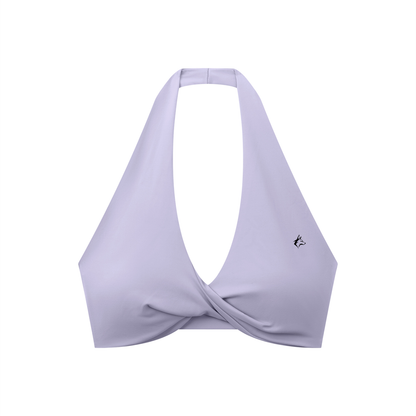 Pleated Halter Sports Bra