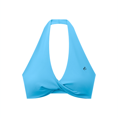 Pleated Halter Sports Bra