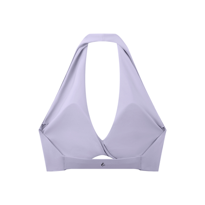 Pleated Halter Sports Bra