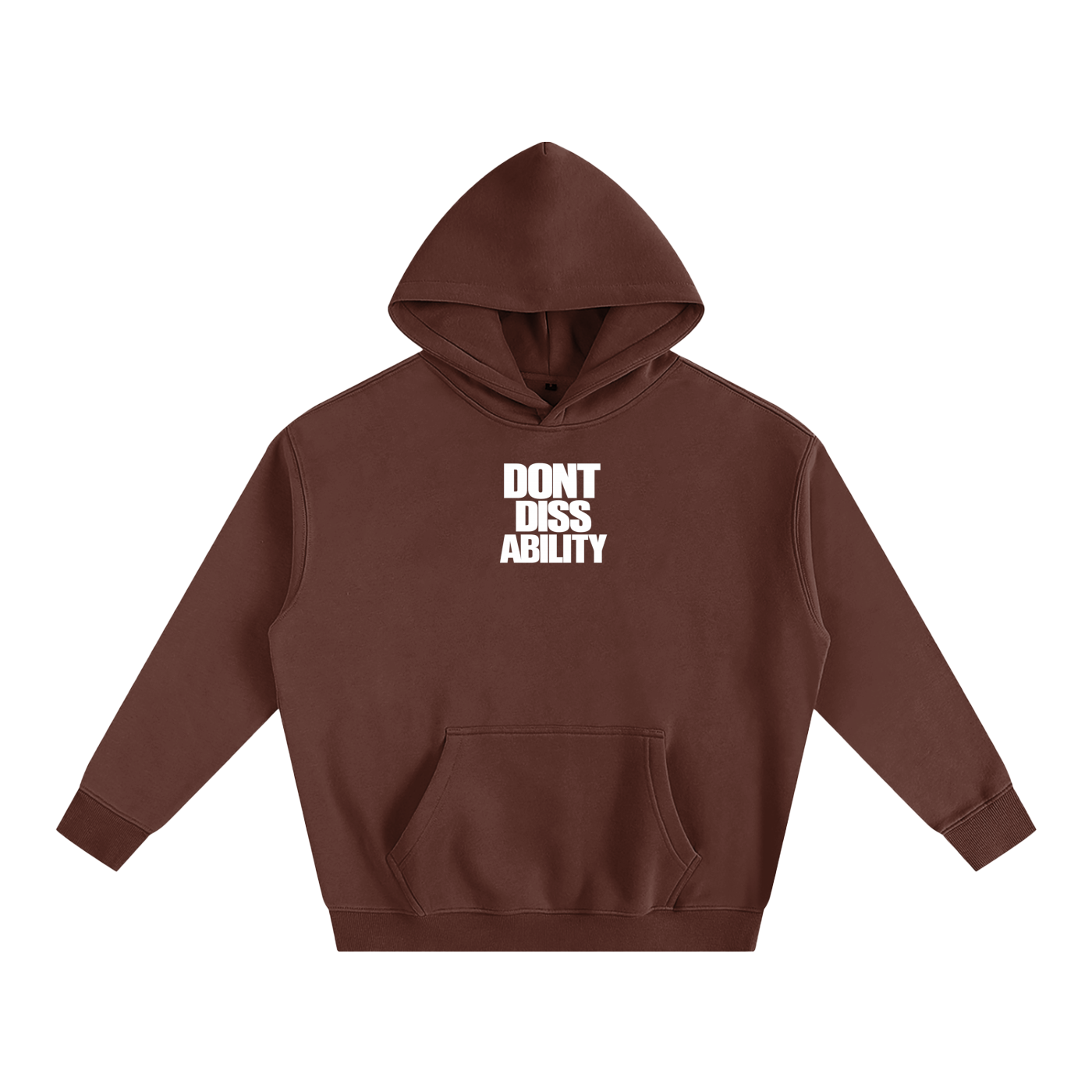 Motto Oversize Fleeced Hoodie Darks