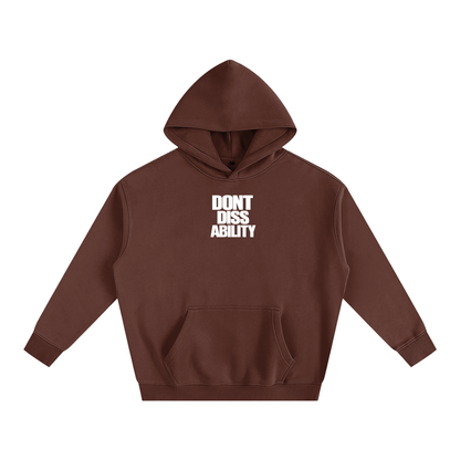 Motto Oversize Fleeced Hoodie Darks