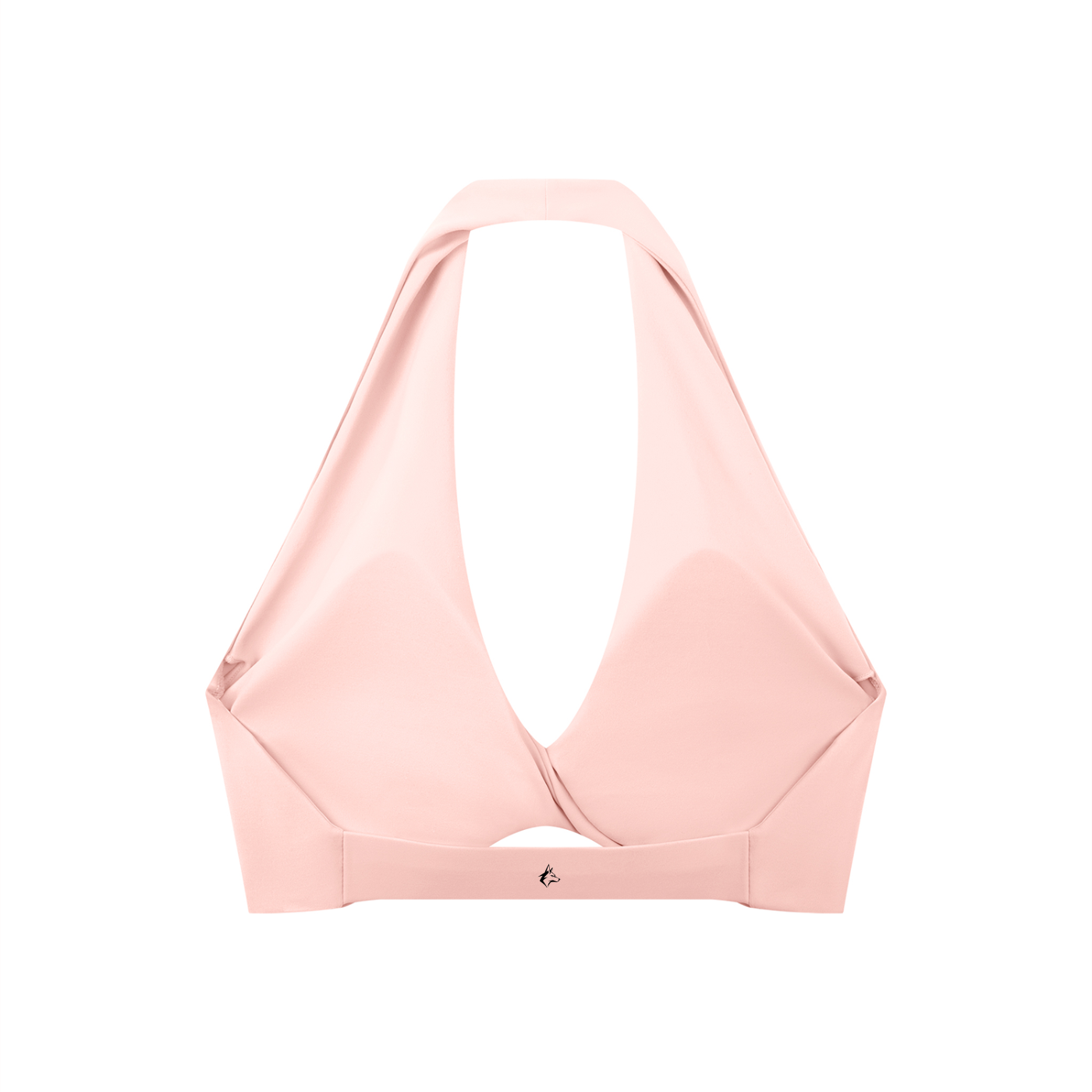 Pleated Halter Sports Bra
