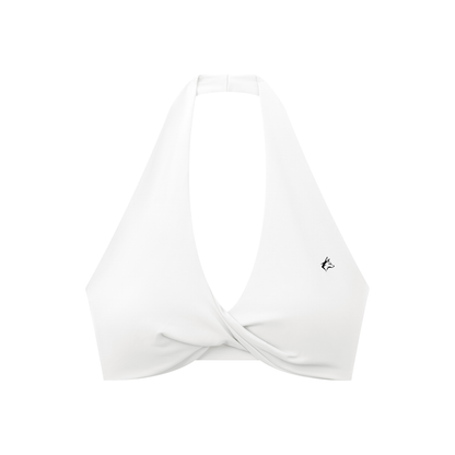 Pleated Halter Sports Bra
