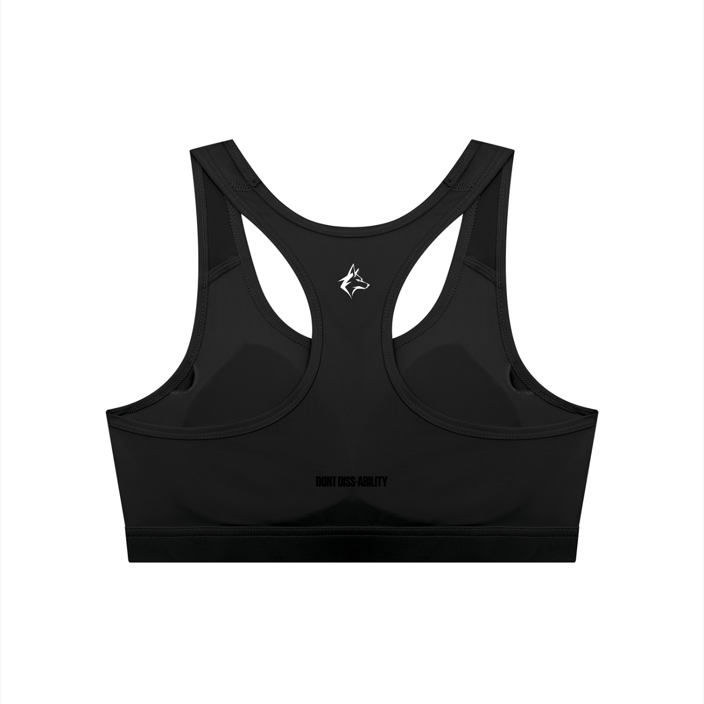 Black Cropped Sports Bra