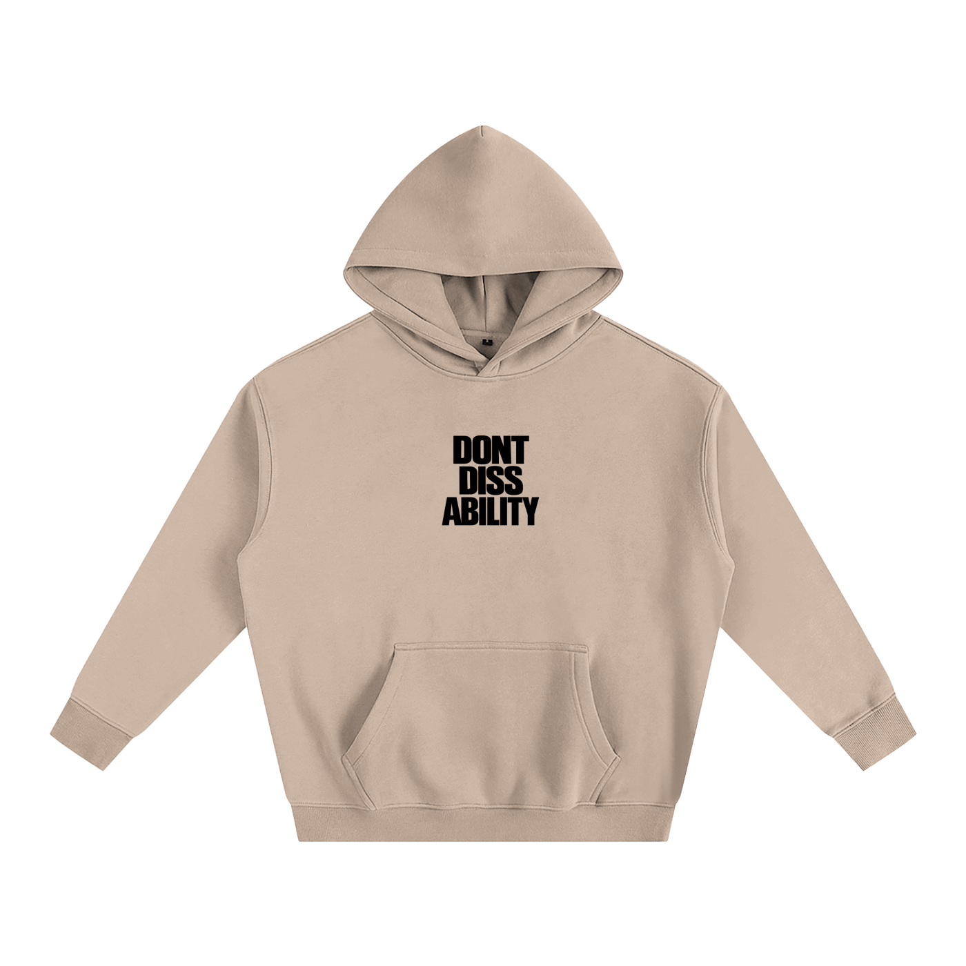 Motto Oversize Fleeced Hoodie Lights