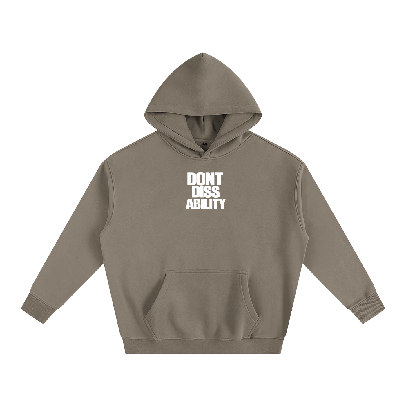 Motto Oversize Fleeced Hoodie Darks