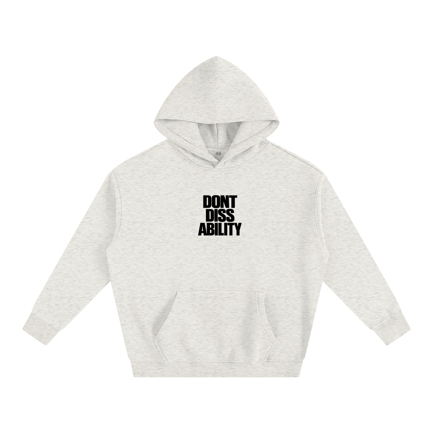 Motto Oversize Fleeced Hoodie Lights