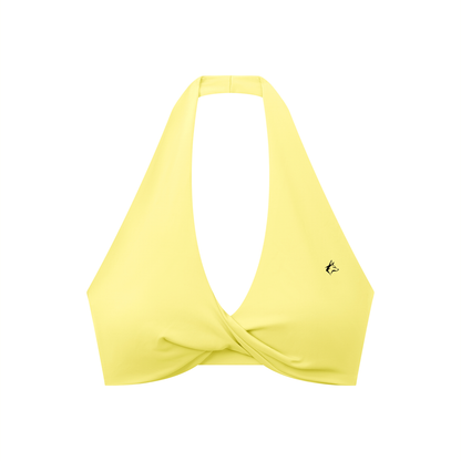 Pleated Halter Sports Bra