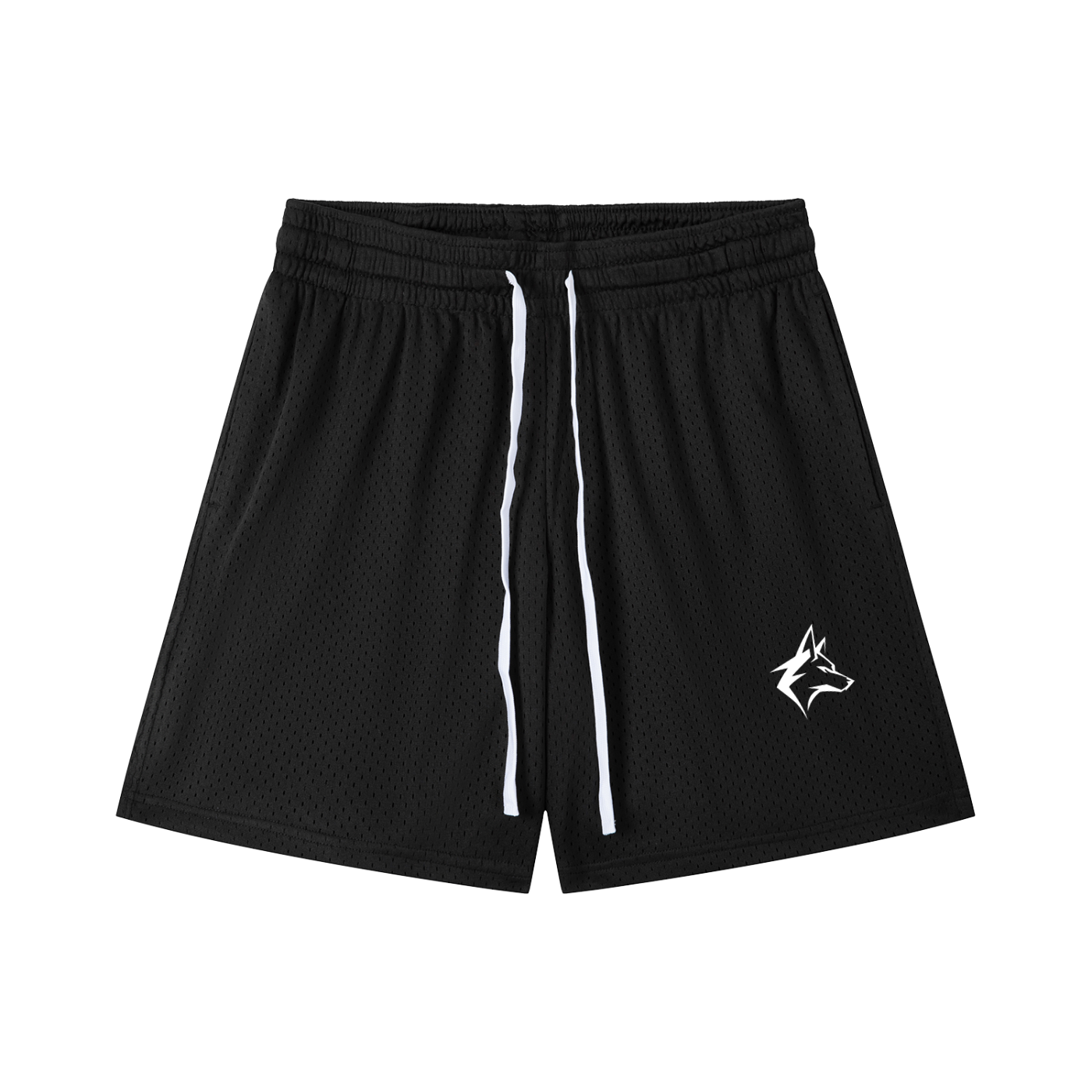 Mesh Shorts White logo