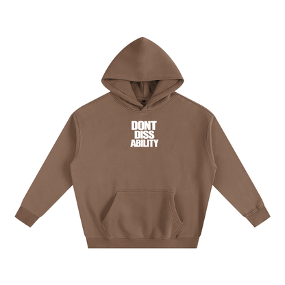 Motto Oversize Fleeced Hoodie Darks
