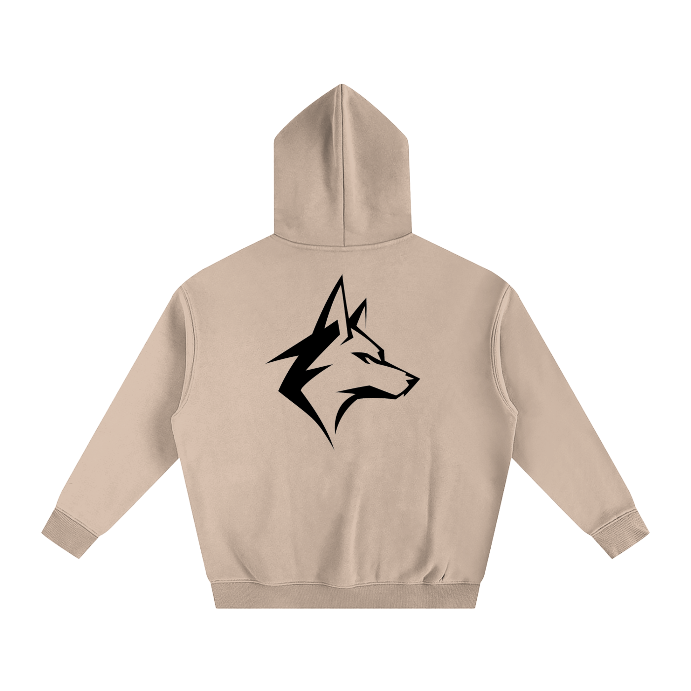 Motto Oversize Fleeced Hoodie Lights