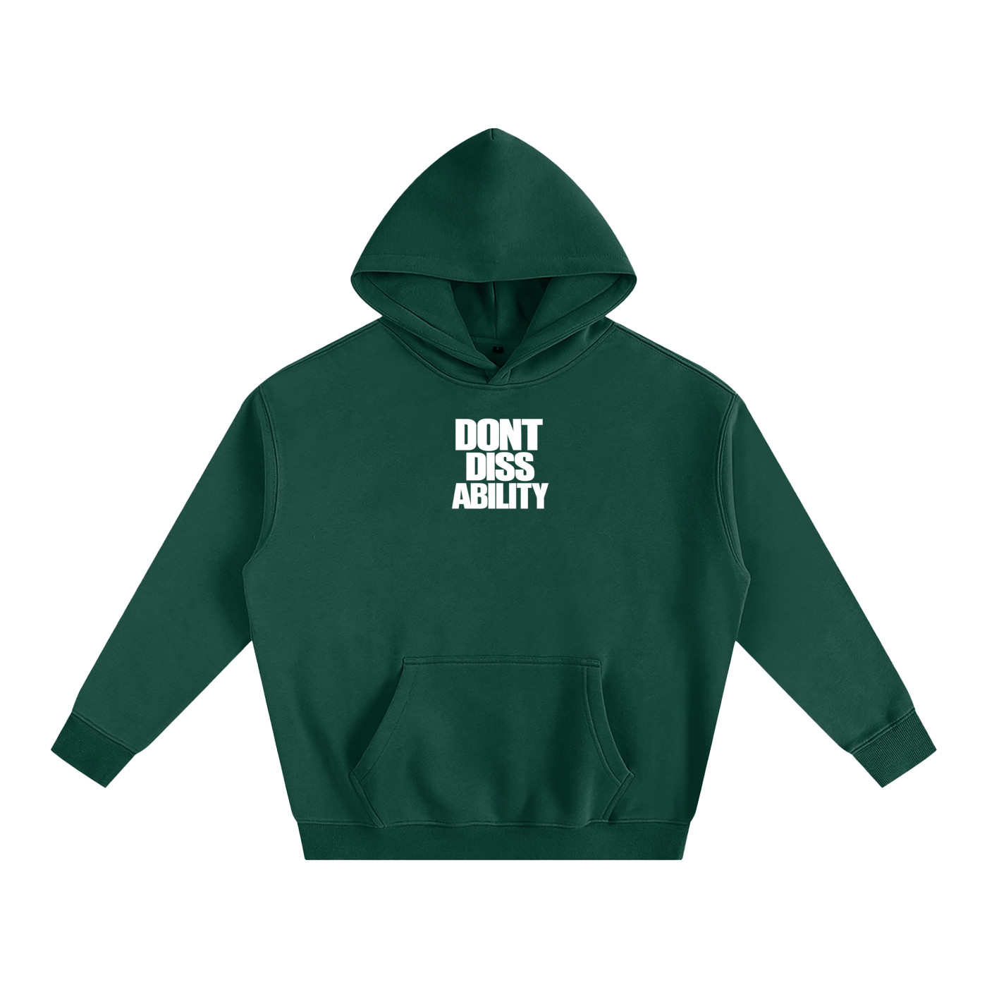 Motto Oversize Fleeced Hoodie Darks