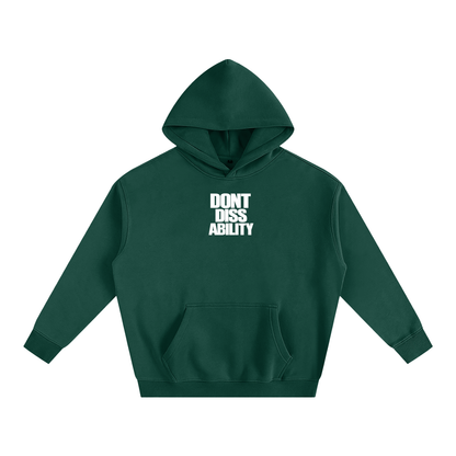 Motto Oversize Fleeced Hoodie Darks