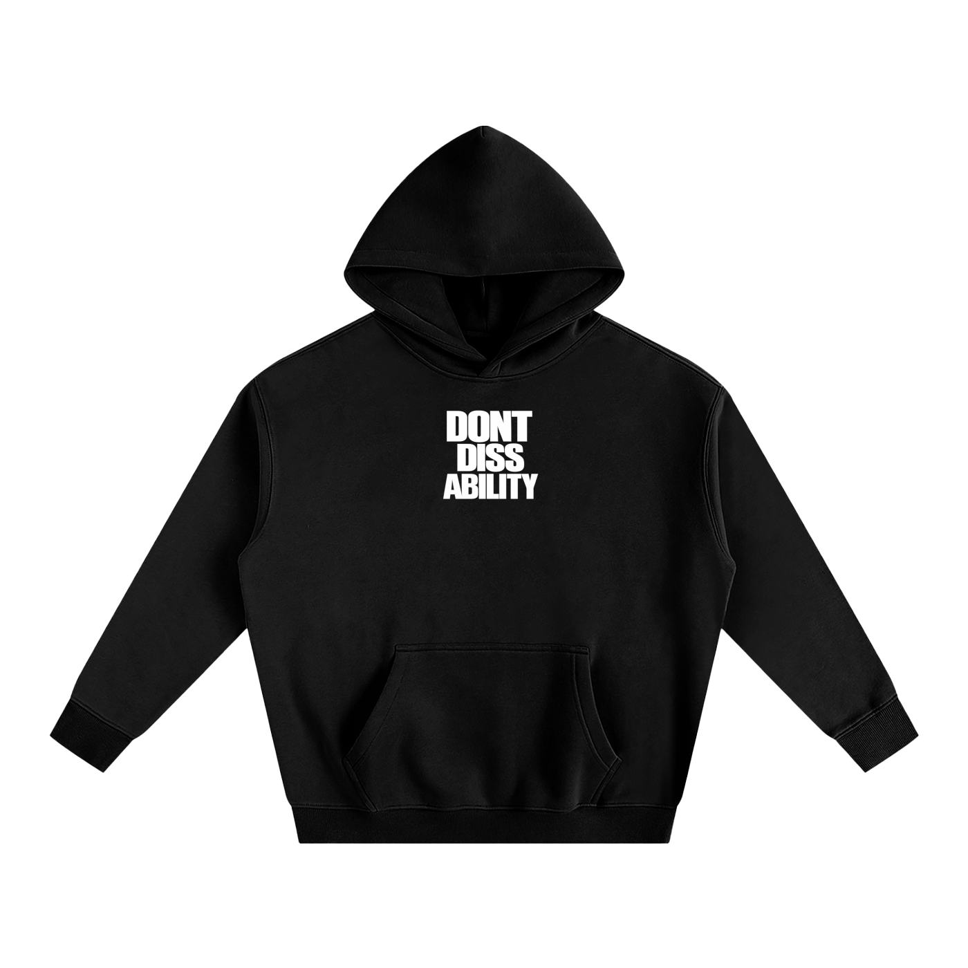 Motto Oversize Fleeced Hoodie Darks