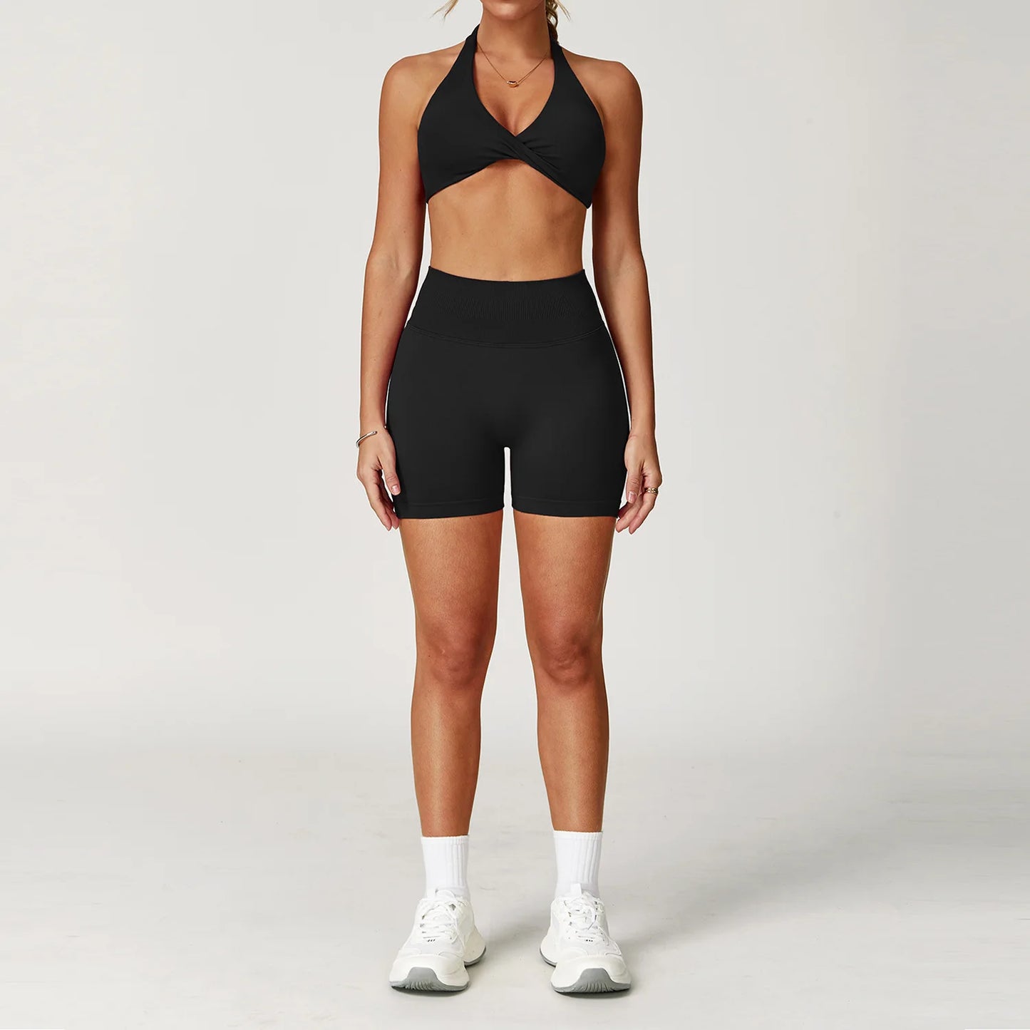 Twisted Halter Bra & Shorts