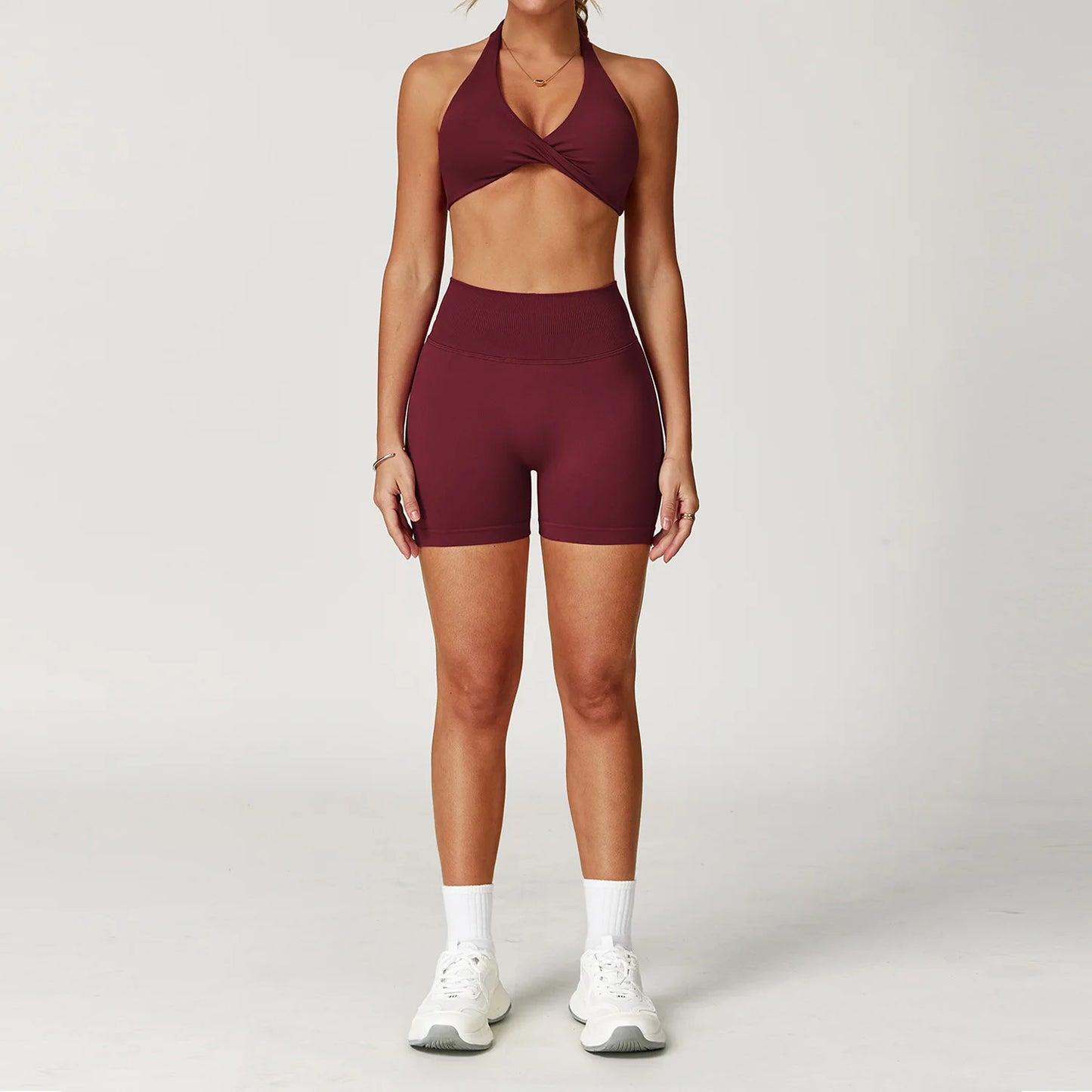 Twisted Halter Bra & Shorts