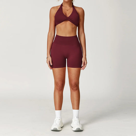 Twisted Halter Bra & Shorts