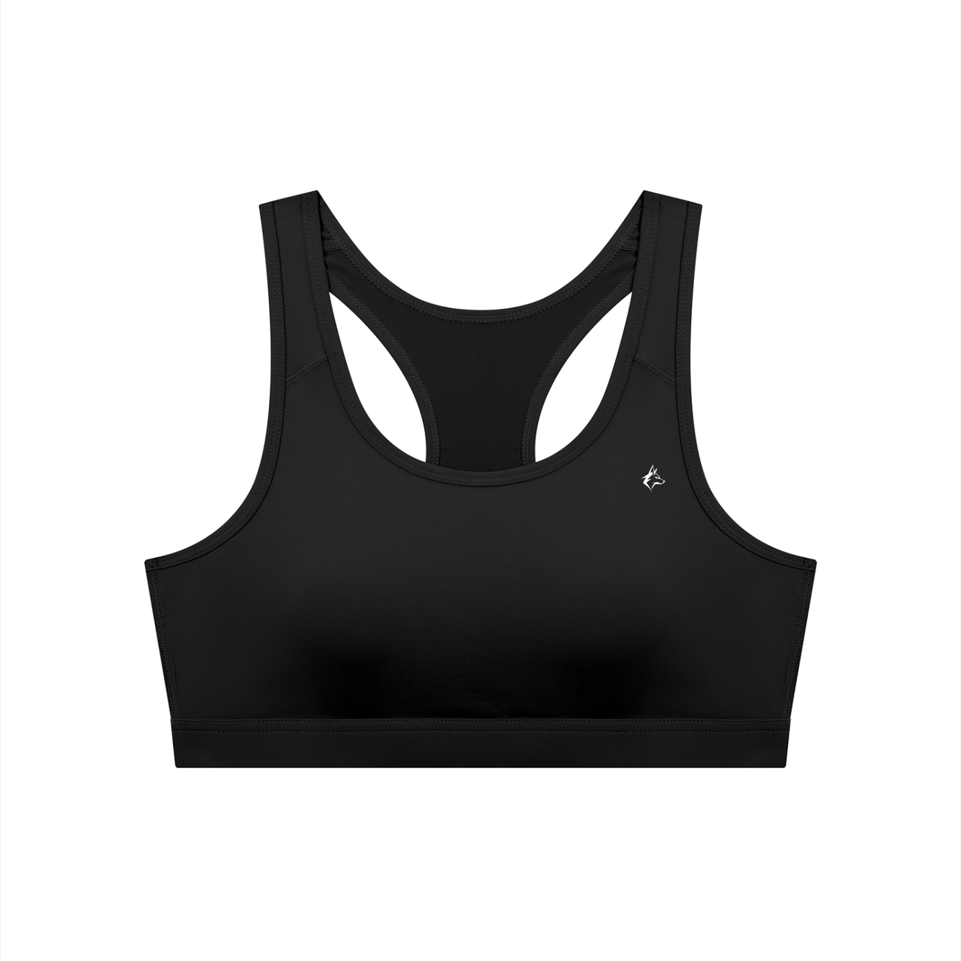 Black Cropped Sports Bra