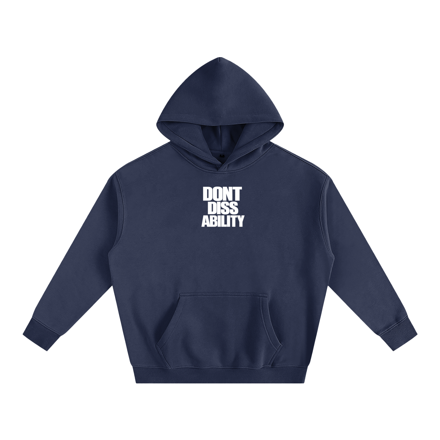Motto Oversize Fleeced Hoodie Darks