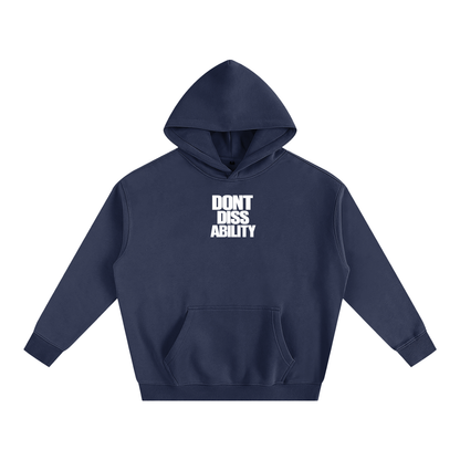 Motto Oversize Fleeced Hoodie Darks